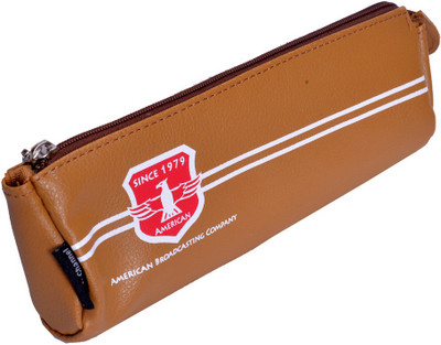 

Enwraps A.B.C Cartoons Art PU Pencil Box(Set of 1, Brown)