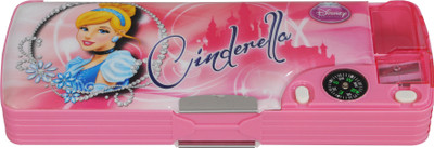 

Disney Cinderella Cartoon Art Plastic Pencil Box(Set of 1, Pink, Light Pink)
