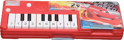 

Disney Piano Series Piano, Cars Art Plastic Pencil Box(Set of 1, Red)