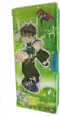 DCS Double Sided Ben 10 Art Plastic Pencil Box(Set of 1, Green)