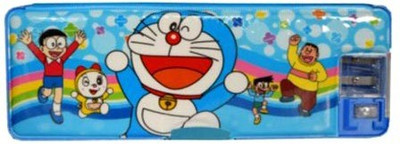 

Shree Krishna Handicrafts And Gallery Magnetic Double Sided With Led Light Doraemon Art Plastic Pencil Box(Set of 1, Blue)