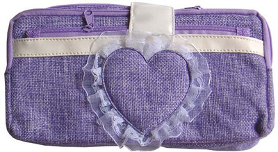 

Vardhman Heart Girl Art Cloth Pencil Box(Set of 1, Purple)