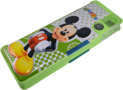 

Saamarth Impex Student Supplies Cartoon Print Art Plastic Pencil Box(Set of 1, Green)