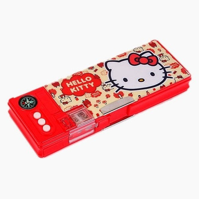 

Sanrio Hello Kitty Plastic Pencil Box(Set of 1, Red)