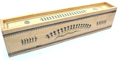 

Art Godaam WPB-0001 Tribal Art Wood Pencil Box(Set of 1, Yellow)