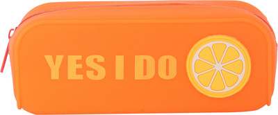

Priya Exports Yes I Do Orange Art Silicon Pencil Box(Set of 1, Orange)