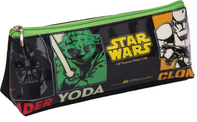 

Disney STAR WARS Cartoon Art NYLON & PVC Pencil Box(Set of 1, Multicolor)