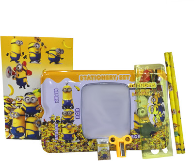 

Gayatri Creations BEST OF LUCK CARTOON Art metal Pencil Box(Set of 1, Multicolor)