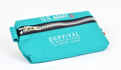 

Enwraps Utility Pouch Army Miniature Bag Abstract Art Cloth Pencil Box(Set of 1, Green)