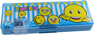 

Saamarth Impex Smily Cartoon Art Plastic Pencil Box(Set of 1, Blue)