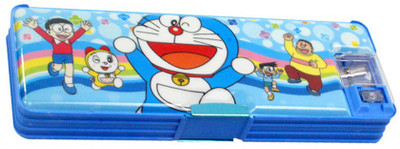 

Karta Doraemon with LED Dual sharpner Art Plastic Pencil Box(Set of 1, Blue)