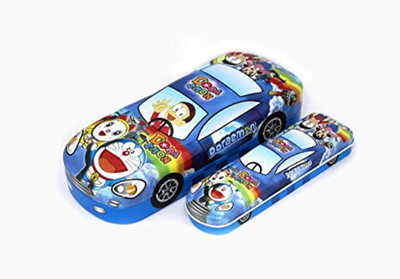 

Shopaholic Doremon Cartoons Art Metal Pencil Boxes(Set of 2, Multicolor)