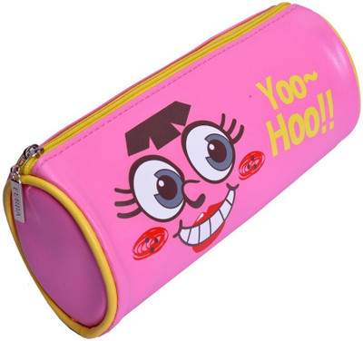 

Enwraps Yoo Hoo Cartoons Art PU Pencil Box(Set of 1, Pink)