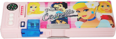 

Disney CINDERELLA CARTOON Art PLASTIC Pencil Box(Set of 1, LIGHT PINK, BLUE)