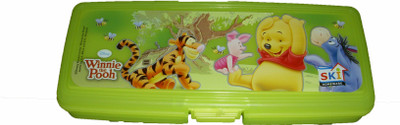 

SKI Fancy School Art Plastic Pencil Box(Set of 1, Green)