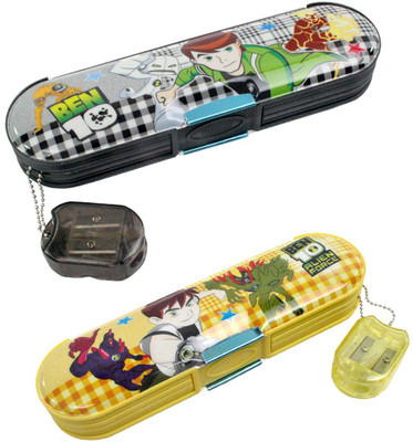 

PTCMart NA Flowers Art Plastic Pencil Box(Set of 2, Multicolor)
