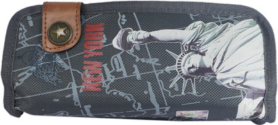 

Saamarth Impex Wonders Of World Statue Of Liberty Art Fabric Pencil Box(Set of 1, Gray)