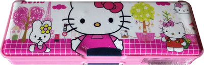 

MVEshoppers KITTY-066 SPECIAL HELLO KITTY WITH DOUBLE SHARPNER Art PLASTIC Pencil Box(Set of 1, PINK)