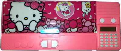 

Karta Hello Kitty With Calculator Single Sharpner Art Plastic Pencil Box(Set of 1, Pink)