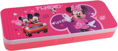 

Saamarth Impex Student Supplies Cartoon Print Art Plastic Pencil Box(Set of 1, Pink)