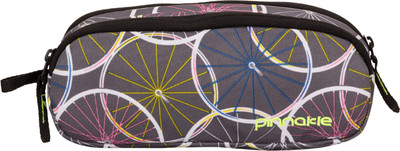 

Pinnakle Dual Compartment Cycle Wheel Art Polyester Pencil Box(Set of 1, Grey)