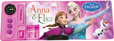 

Frozen Pencil Box Character Face Art Metal Pencil Box(Set of 1, Blue)