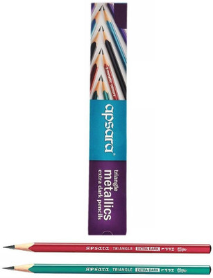 Apsara Metallics Pencil(Set of 10, Black)