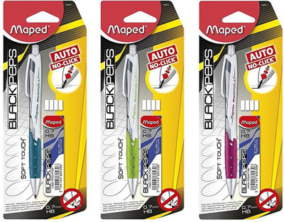 

Maped Black Pep's Soft Touch 0.7mm Mechanical Pencil(Pack of 3)