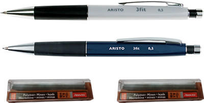 

Aristo 3 Fit Triangular Shaped Pencil(Silver, Blue)