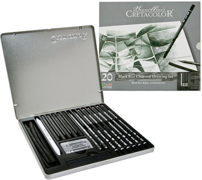 

Cretacolor Cretacolor Black Box Charcoal Drawing Set of 20 - Tin Box Pencil(Black)