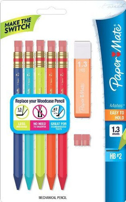 

Sanford Paper Mate Mates 1.3Mm Mechanical Pencil Pencil(Set of 5, Multicolor)