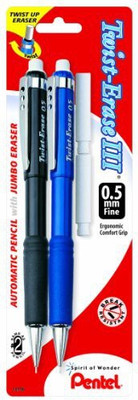 

Pentel Twist-Erase Iii Automatic Pencil With 2 Eraser Refills Pencil(Set of 1, Black, Blue)