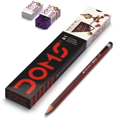 DOMS A1 Pencil(Set of 10, Black)