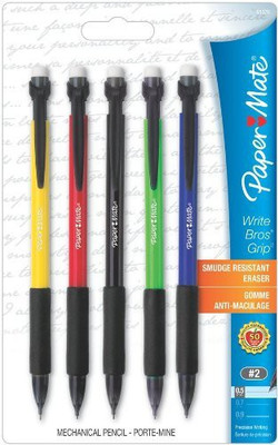 

Paper Mate Write Bros. Grip 0.5Mm Mechanical Pencils Pencil(Set of 1, Yellow, Red, Green, Red, Orange)