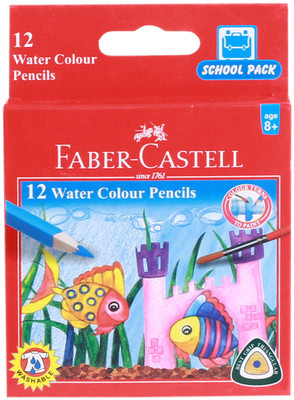 Faber-Castell School Water Color Round Shaped Pencils(Set of 12, Multicolor) available at flipkart for Rs.270