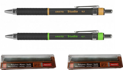 

Aristo Studio Mechanical Round Shaped Pencils(Set of 2, Black, Light Green)