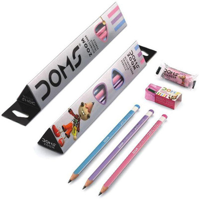 

DOMS Zoom Triangle Pencil(Set of 10, Multicolor)
