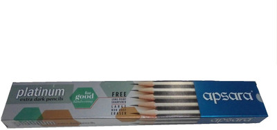 

Apsara Platinum Extra Dark Pencil Hexagonal Shaped Pencils(Set of 10, Black)