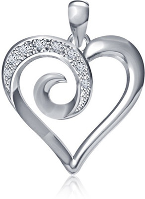 

Kataria Jewellers Hearts White Gold plated Sterling Silver Pendant