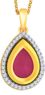 50% OFF on Peora Pear Shaped Vilandi Yellow Gold Alloy Pendant