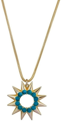 55% OFF on CRUNCHY FASHION Aqua Sun Alloy Pendant