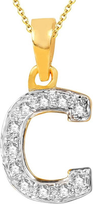 

Sukkhi Alphabet C Gold-plated, Rhodium Cubic Zirconia Alloy Pendant