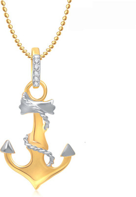 

Meenaz Om Ganesh Gold & Rhodium Cubic Zirconia Alloy Pendant