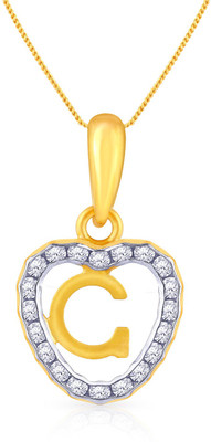 Malabar Gold and Diamonds PDEMALYA0033 22kt Cubic Zirconia Yellow Gold Pendant Malabar Gold and Diamonds Precious Jewellery