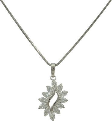 HIGH TRENDZ Aura Sterling Silver Cubic Zirconia Alloy Pendant