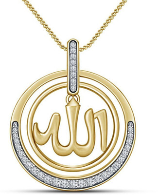 

Vorra Fashion Islamic Allah Gold-plated Cubic Zirconia Sterling Silver Pendant
