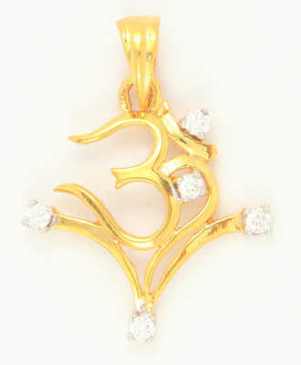 

Bhurmal Aidanmal Jewellers Om 18kt Cubic Zirconia Yellow Gold Pendant