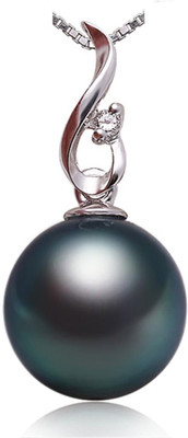 

Kiara Jewellery Black Drop Rhodium Swarovski Crystal Sterling Silver Pendant