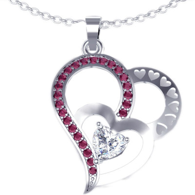 86% OFF on Suvarnadeep Rossy Rhodium Sterling Silver Pendant