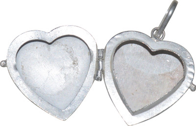 

Kataria Jewellers Designer Openable Heart Photo White Gold Plated Silver Pendant